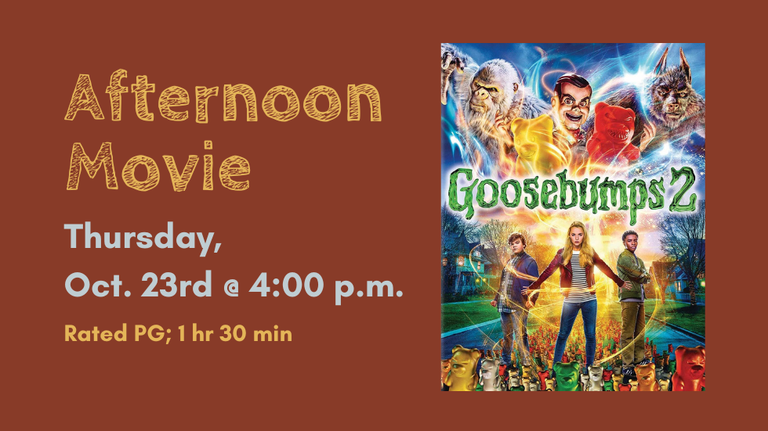 Goosebumps 2 slide
