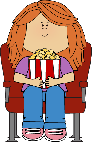 Movie girl popcorn