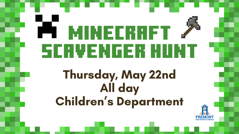 Minecraft Scavenger Hunt slide Minecraft Scavenger Hunt slide