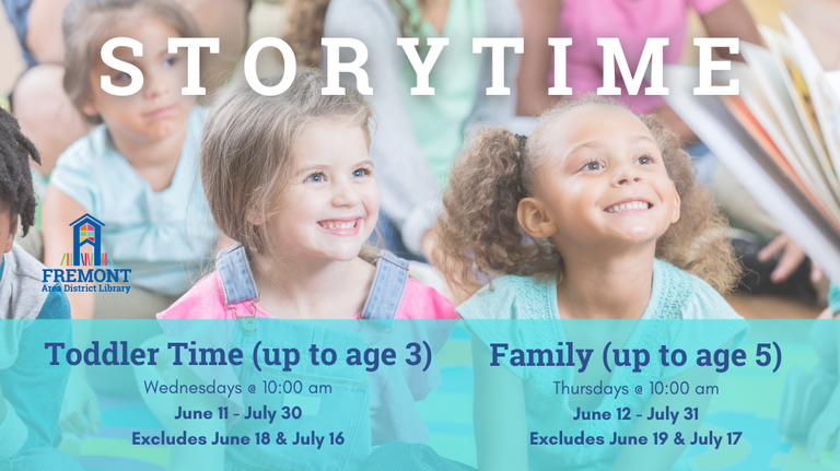 Summer 2025 Storytimes slide