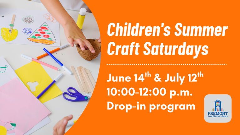 Children's Summer Craft Saturdays 2025 slide
