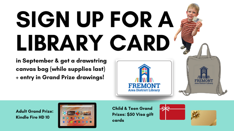 Sign up for a library card 2024 slide