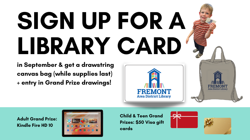Sign up for a library card 2024 slide