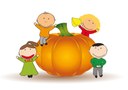 Kids cartoon pumpkin