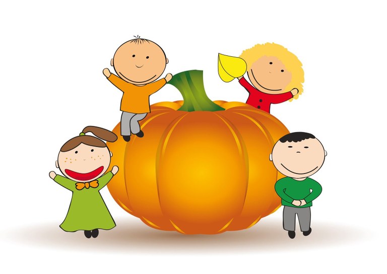 Kids cartoon pumpkin