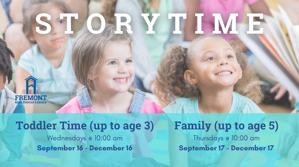 Fall 2026 Storytimes slide Fall 2026 Storytimes slide