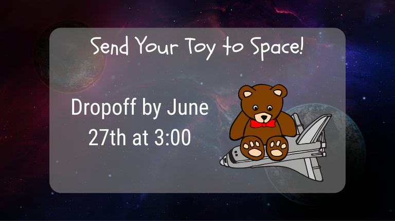 Send Your Toy to Space slide