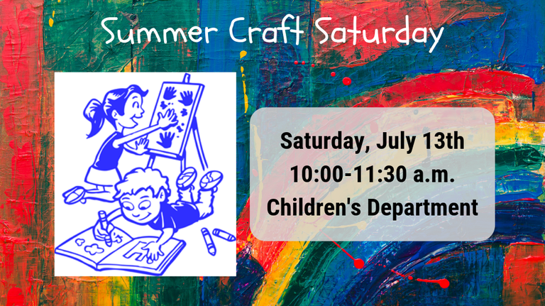 Summer Craft Saturday July slide