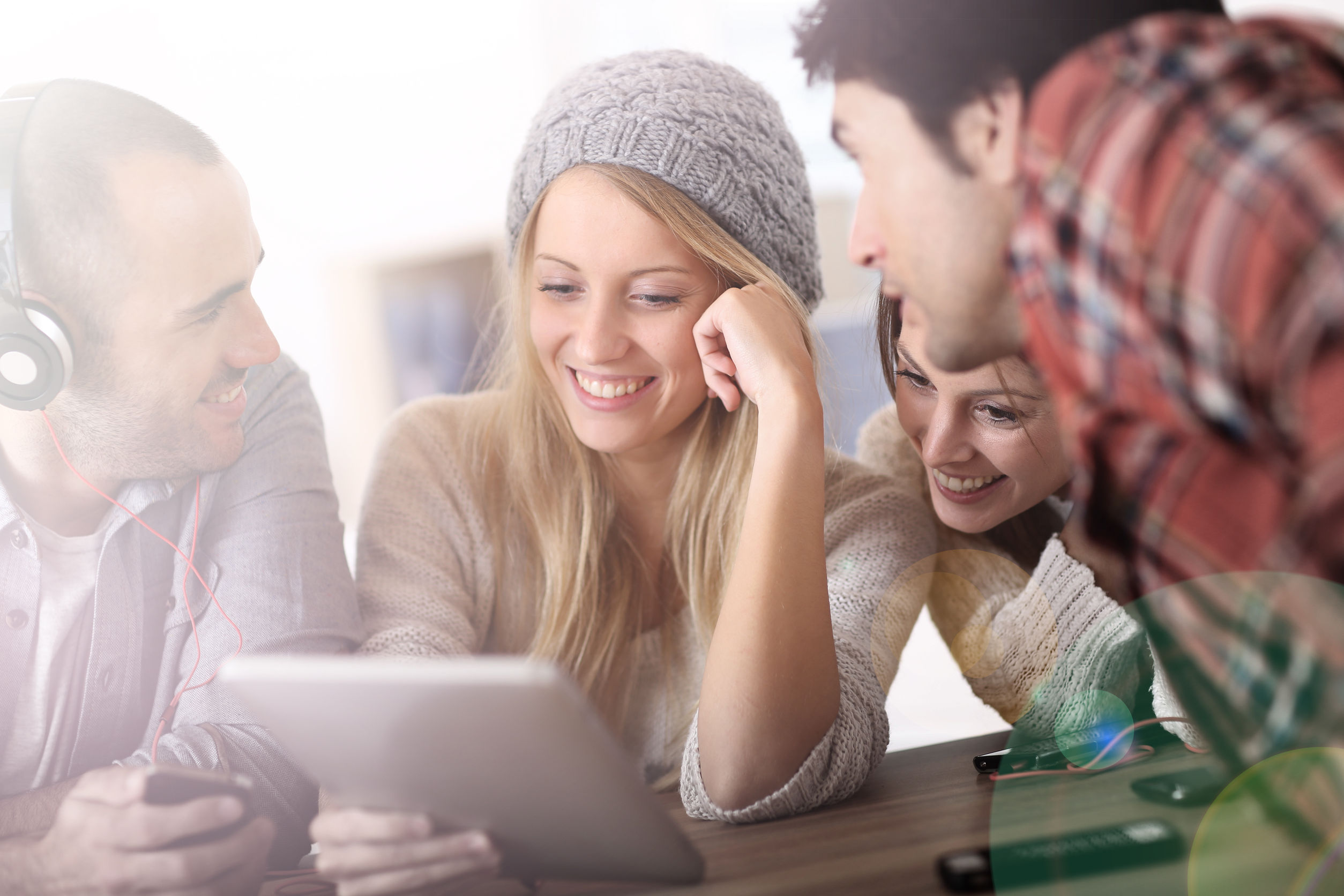 Teens with tablet