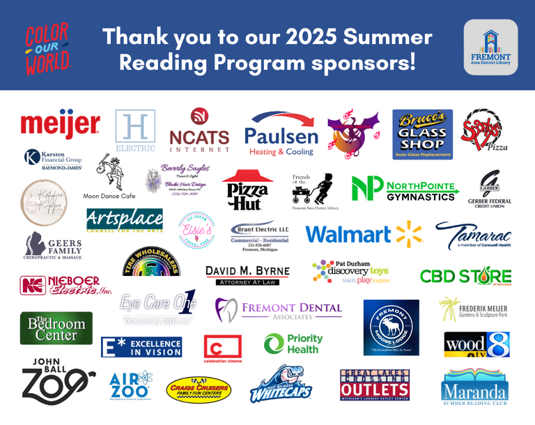 2025 All Summer Reading Sponsors
